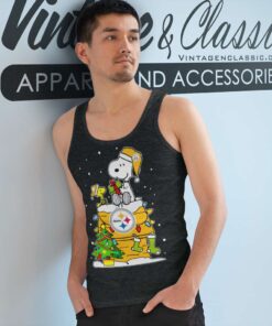 Snoopy Pittsburgh Steelers Ugly Christmas Tank Top Racerback