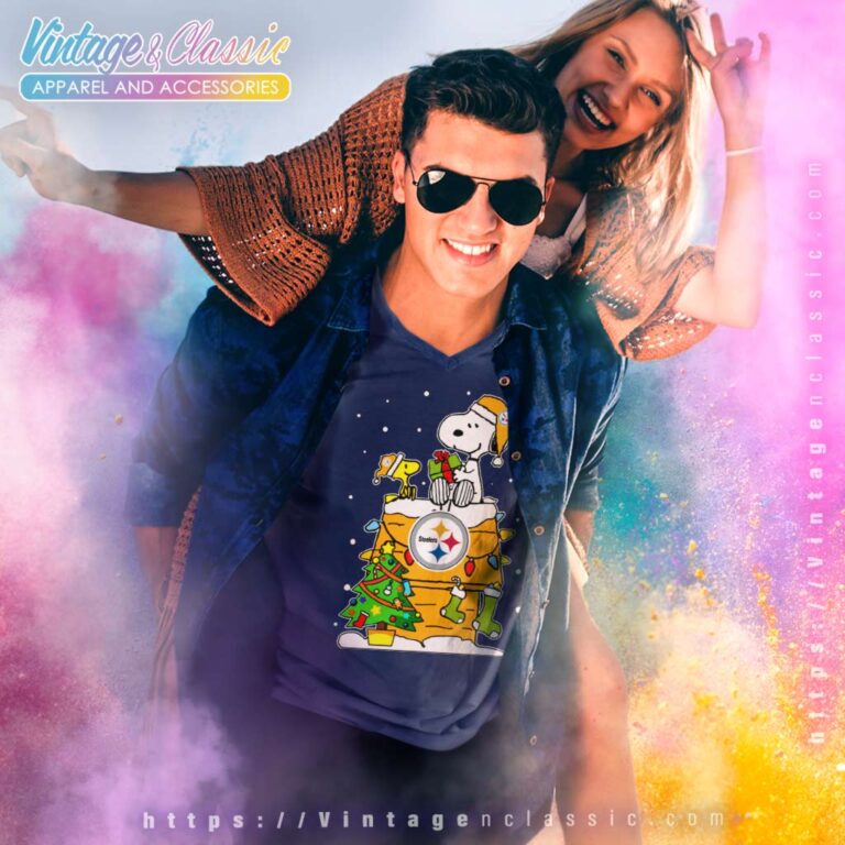 Snoopy Pittsburgh Steelers Ugly Christmas V Neck TShirt Snoopy Pittsburgh Steelers Ugly Christmas V Neck TShirt