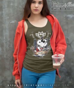 Snoopy Play Guitar Five Finger Death Punch Tank Top Racerback