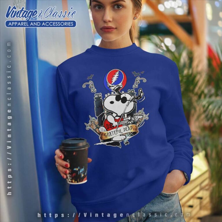 Snoopy Play Guitar Grateful Dead Sweatshirt Snoopy Play Guitar Grateful Dead Sweatshirt