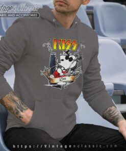 Snoopy Play Guitar Kiss Rock Hoodie