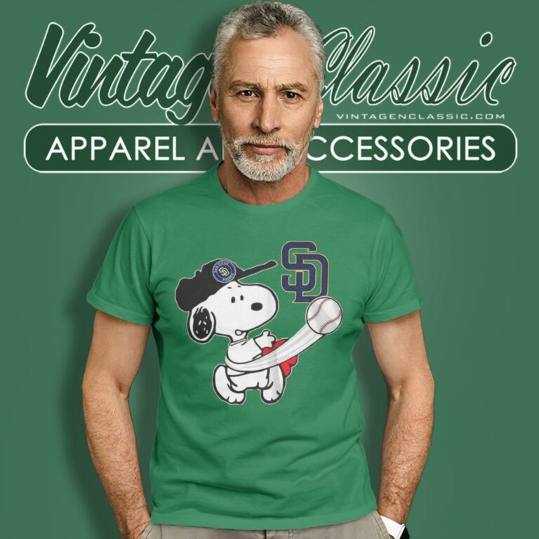 Snoopy Playing Baseball San Diego Padres T Shirt Snoopy Playing Baseball San Diego Padres T Shirt