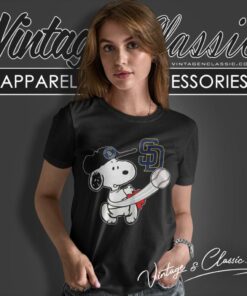 Snoopy Playing Baseball San Diego Padres Women T Shirt