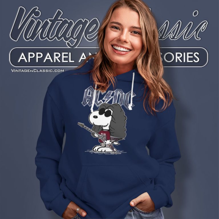 Snoopy Playing Guitar Acdc Rock Band Hoodie Snoopy Playing Guitar Acdc Rock Band Hoodie