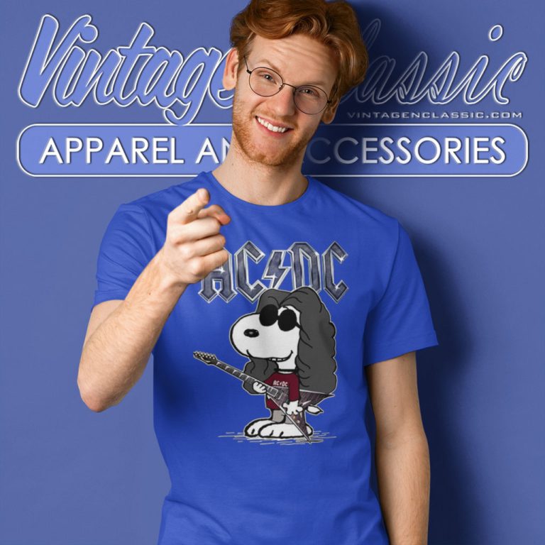 Snoopy Playing Guitar Acdc Rock Band T Shirt Snoopy Playing Guitar Acdc Rock Band T Shirt