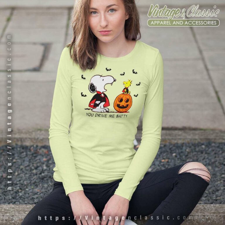 Snoopy Pumpkin Halloween Shirt Vampire Long Sleeve Tee Snoopy Pumpkin Halloween Shirt Vampire Long Sleeve Tee