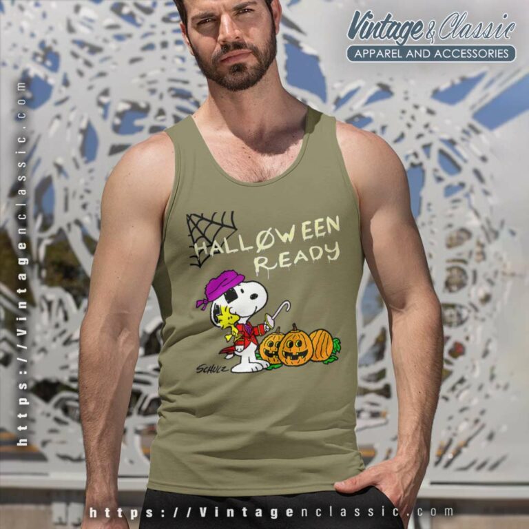 Snoopy Ready For Halloween Tank Top Racerback Snoopy Ready For Halloween Tank Top Racerback