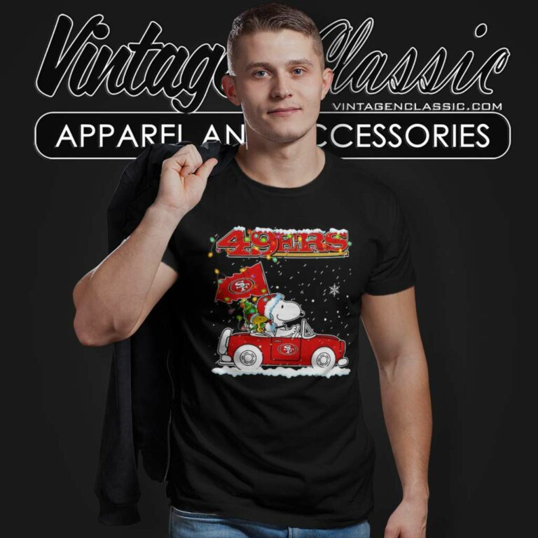 Snoopy San Francisco 49ers Driver Car Christmas T Shirt Snoopy San Francisco 49ers Driver Car Christmas T Shirt