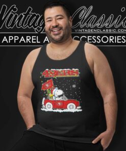 Snoopy San Francisco 49ers Driver Car Christmas Tank Top Racerback