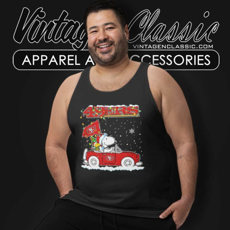Snoopy San Francisco 49ers Driver Car Christmas Tank Top Racerback Snoopy San Francisco 49ers Driver Car Christmas Tank Top Racerback