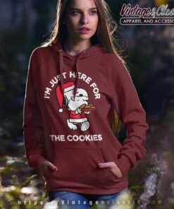Snoopy Santa Claus Im Just Here For The Cookies Hoodie