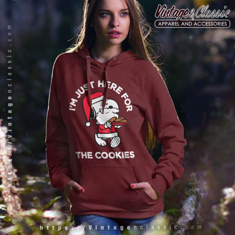 Snoopy Santa Claus Im Just Here For The Cookies Hoodie Snoopy Santa Claus Im Just Here For The Cookies Hoodie