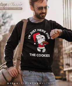 Snoopy Santa Claus Im Just Here For The Cookies Sweatshirt