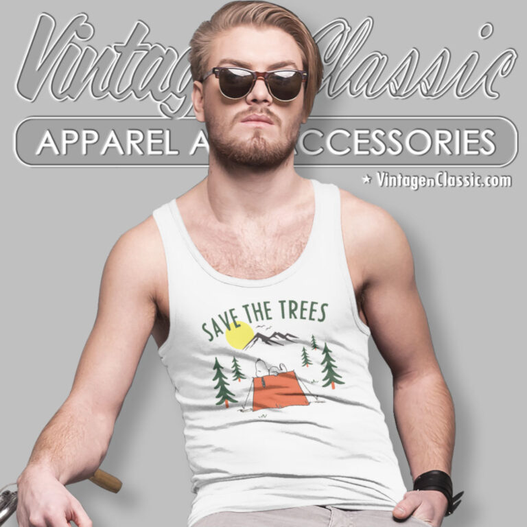 Snoopy Save The Trees Tank Top Racerback Snoopy Save The Trees Tank Top Racerback