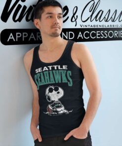 Snoopy Seattle Seahawks Nfl Tank Top Racerback