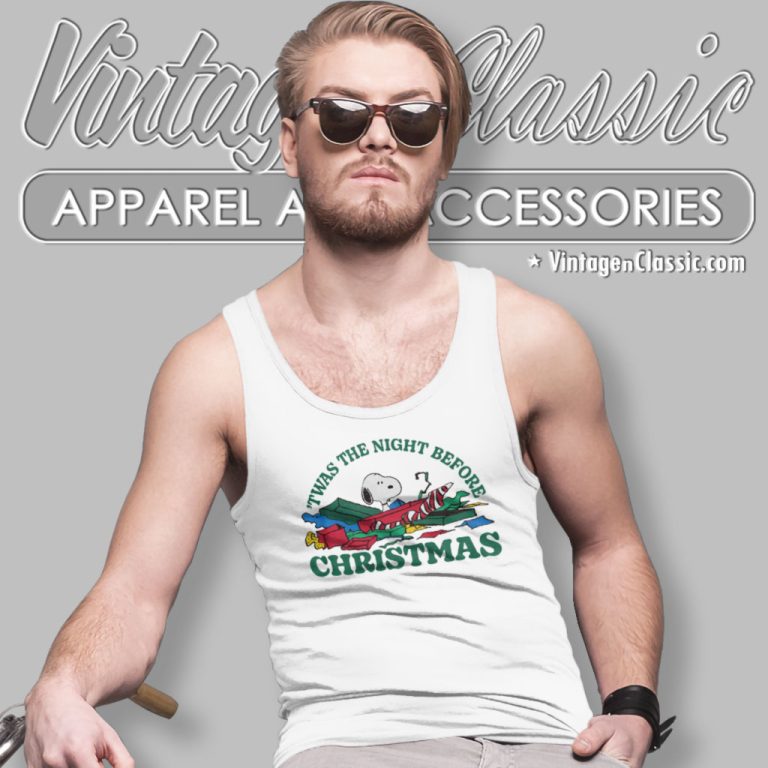 Snoopy Shirt twas The Night Before Christmas Tank Top Racerback Snoopy Shirt twas The Night Before Christmas Tank Top Racerback