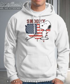 Snoopy Since 1950 American Flag Hoodie