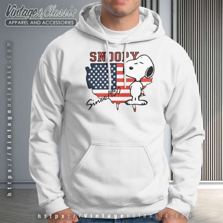 Snoopy Since 1950 American Flag Hoodie Snoopy Since 1950 American Flag Hoodie