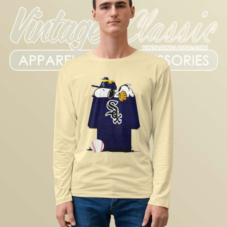 Snoopy Sleep Chicago White Sox Long Sleeve Tee Snoopy Sleep Chicago White Sox Long Sleeve Tee