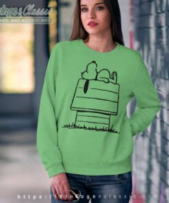 Snoopy Sleeping On Doghouse Sweatshirt