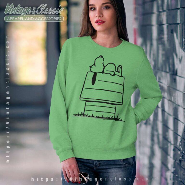 Snoopy Sleeping On Doghouse Sweatshirt Snoopy Sleeping On Doghouse Sweatshirt