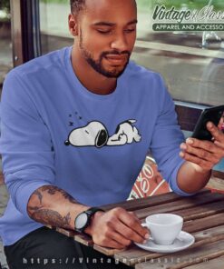 Snoopy Sleeping Peanuts Cartoon Sweatshirt