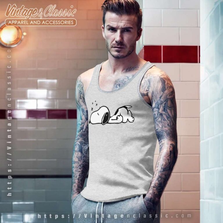 Snoopy Sleeping Peanuts Cartoon Tank Top Racerback Snoopy Sleeping Peanuts Cartoon Tank Top Racerback