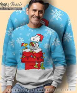 Snoopy Snowy Christmas Ugly Christmas Sweater Men Ugly Sweater