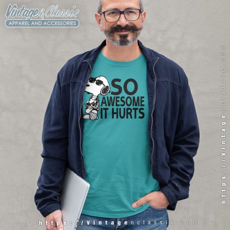 Snoopy So Awesome It Hurts Long Sleeve Tee Snoopy So Awesome It Hurts Long Sleeve Tee