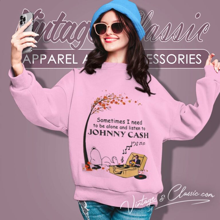 Snoopy Sometimes I Need To Be Alone And Listen To Johnny Cash Sweatshirt 1 Snoopy Sometimes I Need To Be Alone And Listen To Johnny Cash Sweatshirt 1