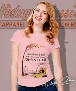 Snoopy Sometimes I Need To Be Alone And Listen To Johnny Cash Women T Shirt 1