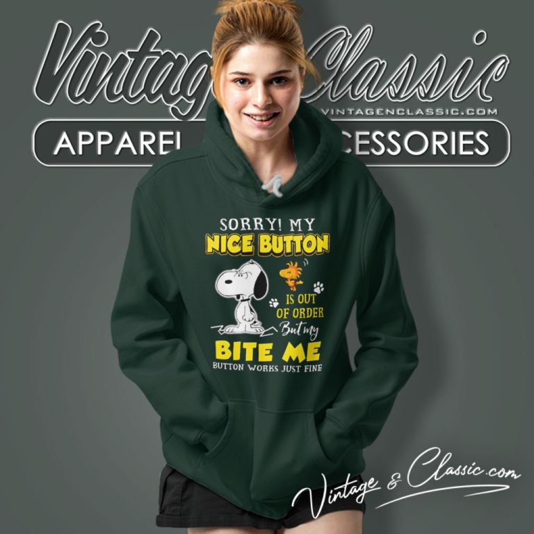 Snoopy Sorry My Nice Button Is Out Of Order Hoodie Snoopy Sorry My Nice Button Is Out Of Order Hoodie
