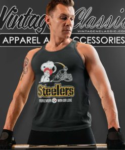Snoopy Steelers Forever Win Or Lose Football Tank Top Racerback