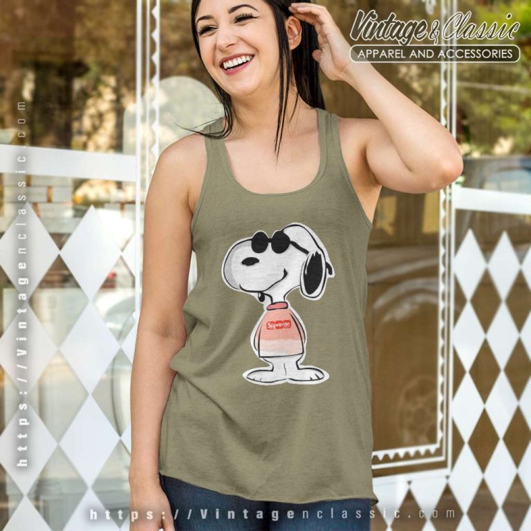 Snoopy Supreme Louis Vuitton Tank Top Racerback Snoopy Supreme Louis Vuitton Tank Top Racerback