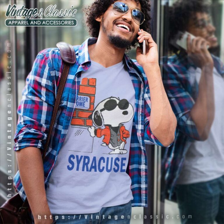 Snoopy Syracuse University V Neck TShirt Snoopy Syracuse University V Neck TShirt