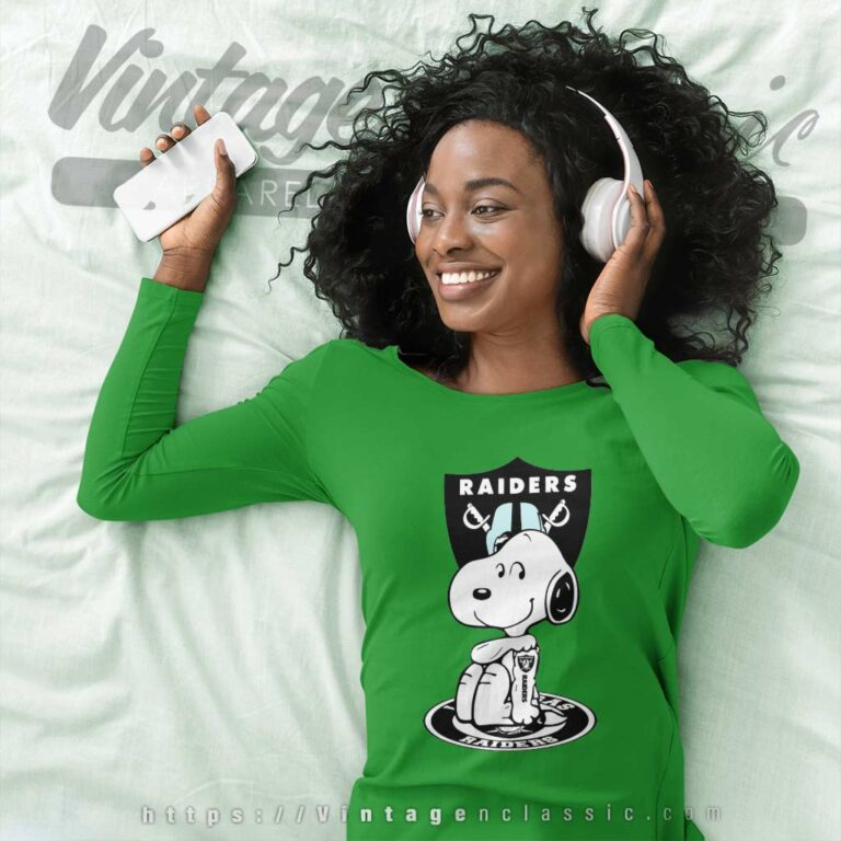 Snoopy Tattoo Las Vegas Raiders Long Sleeve Tee Snoopy Tattoo Las Vegas Raiders Long Sleeve Tee