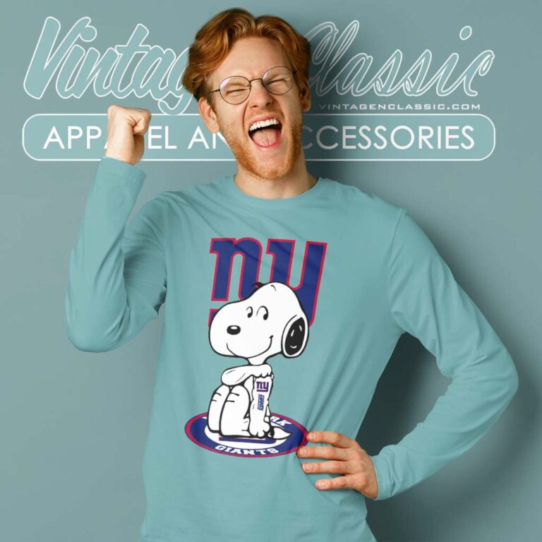 Snoopy Tattoo New York Giants Long Sleeve Tee Snoopy Tattoo New York Giants Long Sleeve Tee