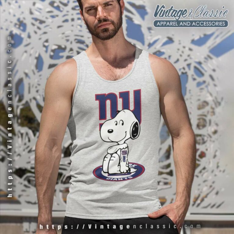 Snoopy Tattoo New York Giants Tank Top Racerback Snoopy Tattoo New York Giants Tank Top Racerback