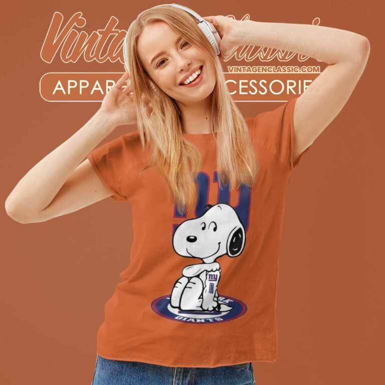Snoopy Tattoo New York Giants Women TShirt Snoopy Tattoo New York Giants Women TShirt