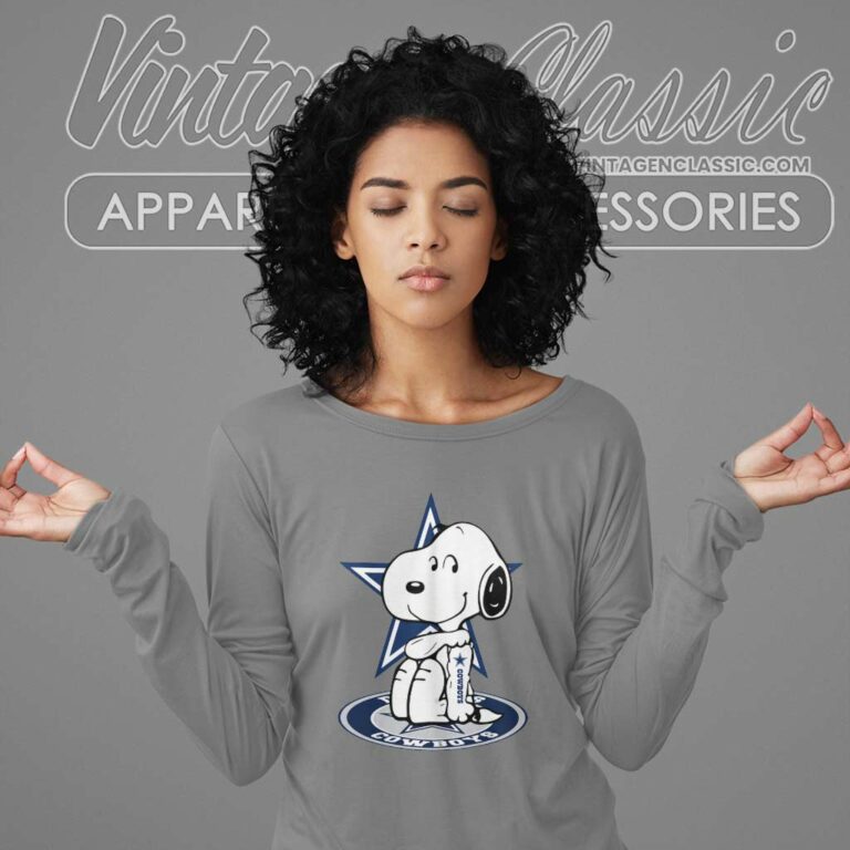 Snoopy Tattoos Dallas Cowboys Football Logo Long Sleeve Tee Snoopy Tattoos Dallas Cowboys Football Logo Long Sleeve Tee