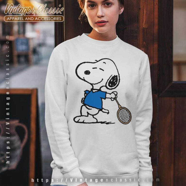 Snoopy Tennis Player Sweatshirt Snoopy Tennis Player Sweatshirt