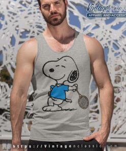 Snoopy Tennis Player Tank Top Racerback