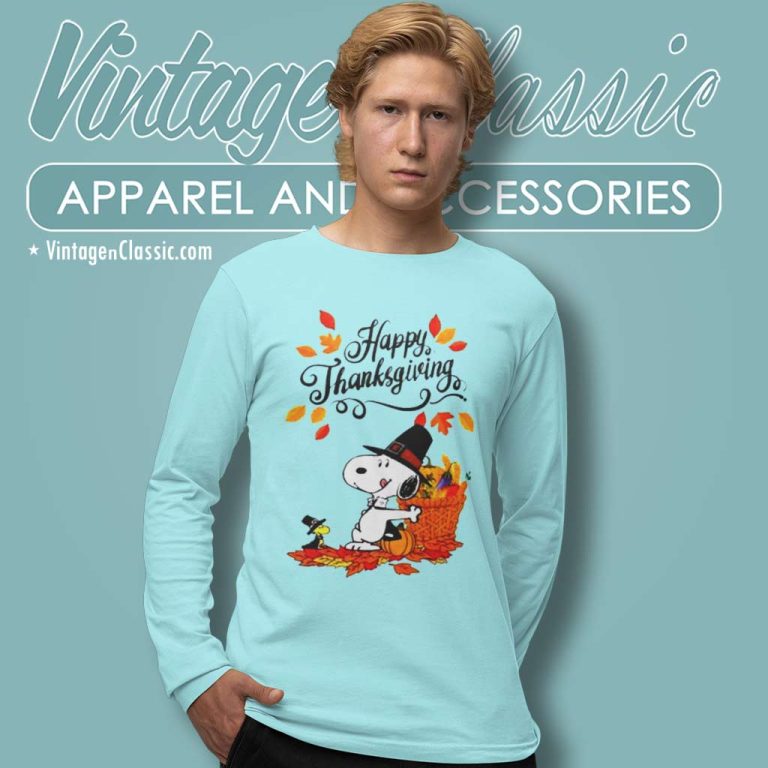 Snoopy Thanksgiving Pumpkins Long Sleeve Tee Snoopy Thanksgiving Pumpkins Long Sleeve Tee