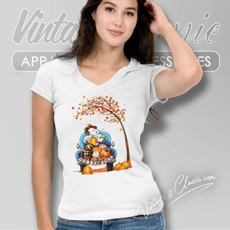 Snoopy Thanksgiving Shirt Pumpkins Autumn V Neck TShirt Snoopy Thanksgiving Shirt Pumpkins Autumn V Neck TShirt