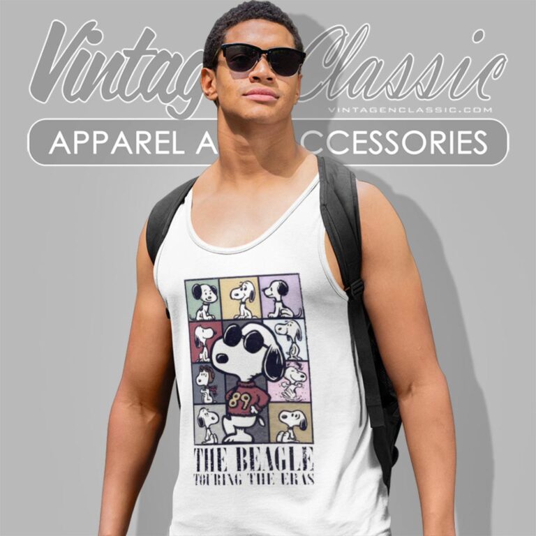 Snoopy The Beagle Touring The Eras Tank Top Racerback Snoopy The Beagle Touring The Eras Tank Top Racerback