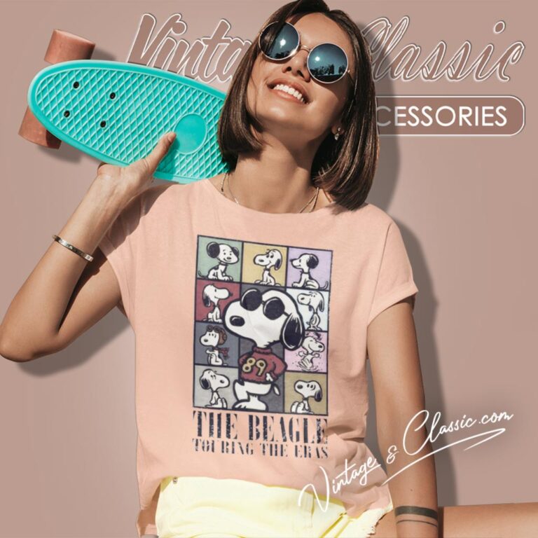 Snoopy The Beagle Touring The Eras Women T Shirt Snoopy The Beagle Touring The Eras Women T Shirt