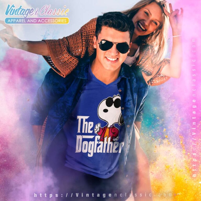 Snoopy The Dogfather Gift Father Day V Neck TShirt Snoopy The Dogfather Gift Father Day V Neck TShirt