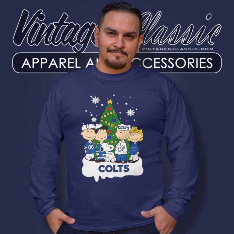 Snoopy The Peanut Christmas Tree Indianapolis Colts Long Sleeve Tee Snoopy The Peanut Christmas Tree Indianapolis Colts Long Sleeve Tee