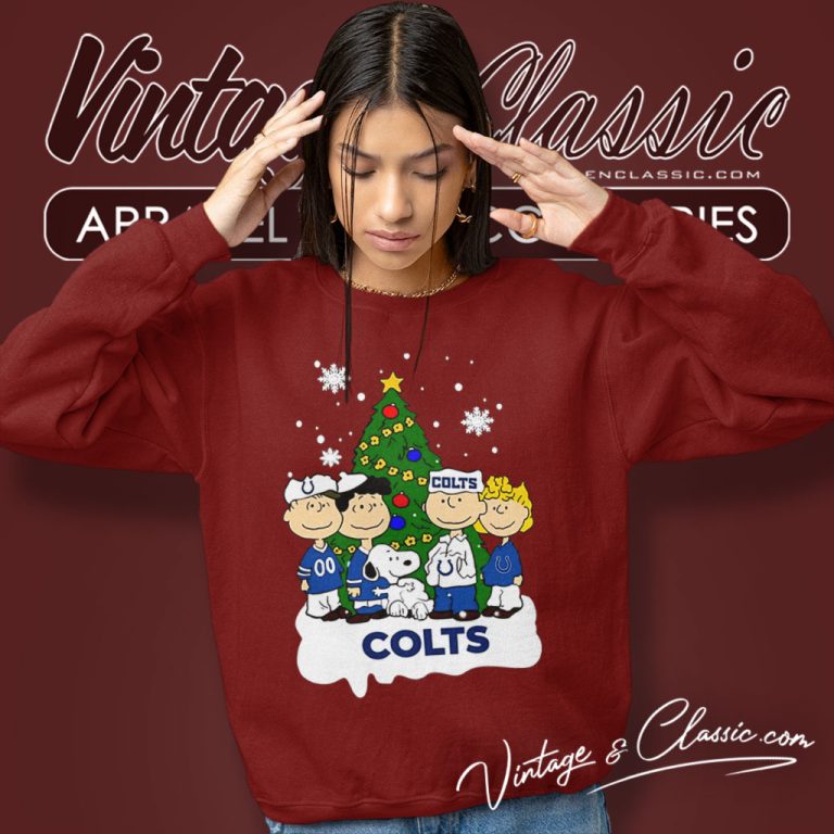 Snoopy The Peanut Christmas Tree Indianapolis Colts Sweatshirt Snoopy The Peanut Christmas Tree Indianapolis Colts Sweatshirt