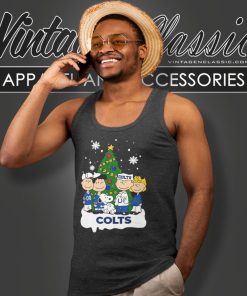Snoopy The Peanut Christmas Tree Indianapolis Colts Tank Top Racerback